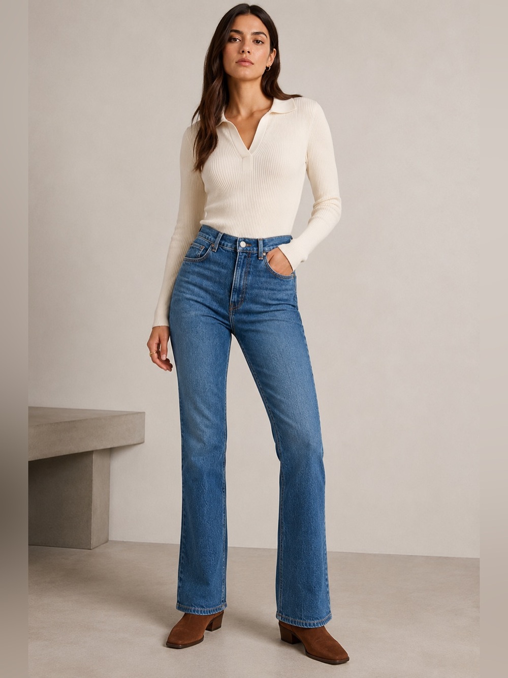 Reformation Cindy Bootcut Jeans La Jolla Wash High Rise 29